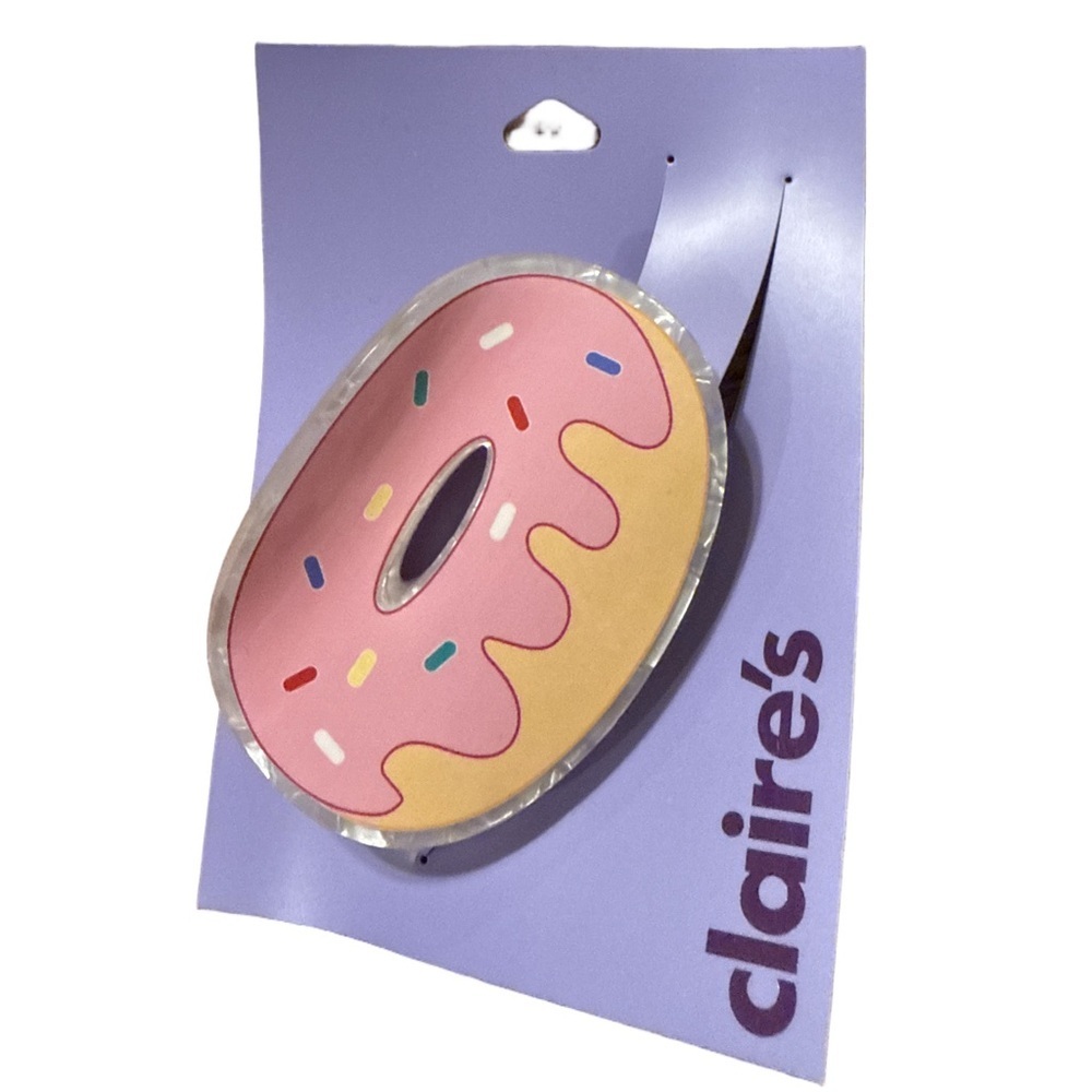Claire's Pink and Yellow Donut Hair Clip